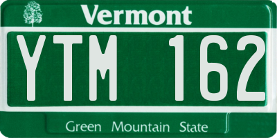 VT license plate YTM162