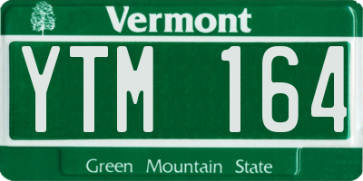 VT license plate YTM164