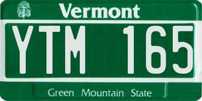 VT license plate YTM165