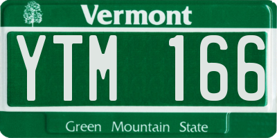 VT license plate YTM166