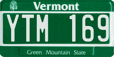 VT license plate YTM169