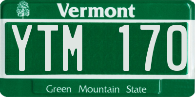 VT license plate YTM170
