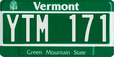 VT license plate YTM171