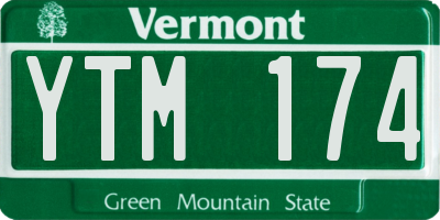 VT license plate YTM174