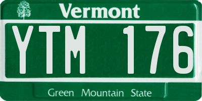 VT license plate YTM176