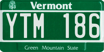 VT license plate YTM186