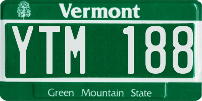 VT license plate YTM188