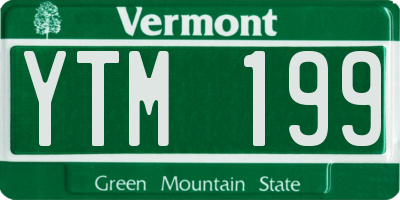 VT license plate YTM199