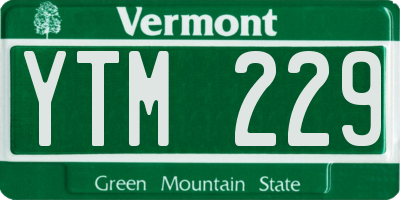 VT license plate YTM229