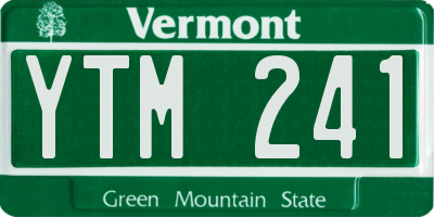 VT license plate YTM241