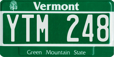 VT license plate YTM248