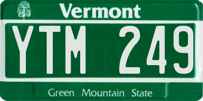 VT license plate YTM249