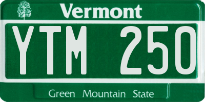 VT license plate YTM250
