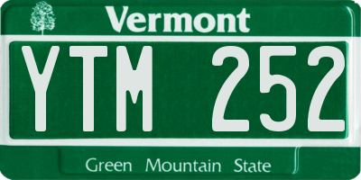 VT license plate YTM252
