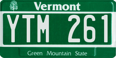 VT license plate YTM261