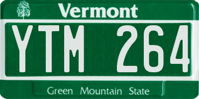 VT license plate YTM264