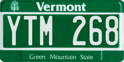 VT license plate YTM268