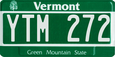 VT license plate YTM272