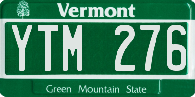 VT license plate YTM276