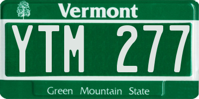 VT license plate YTM277