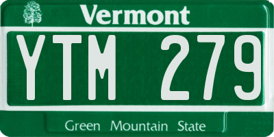 VT license plate YTM279