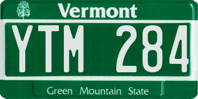 VT license plate YTM284