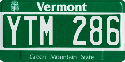 VT license plate YTM286
