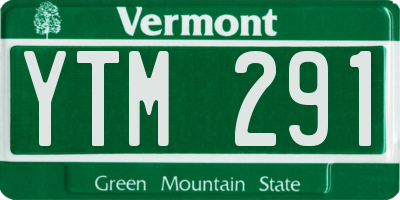 VT license plate YTM291