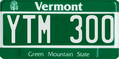 VT license plate YTM300