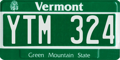 VT license plate YTM324