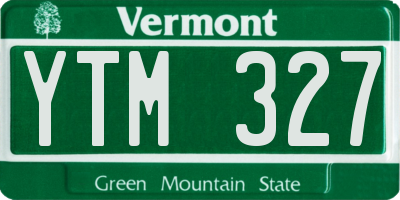 VT license plate YTM327