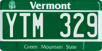 VT license plate YTM329