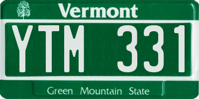 VT license plate YTM331