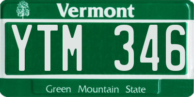 VT license plate YTM346