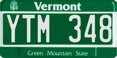 VT license plate YTM348