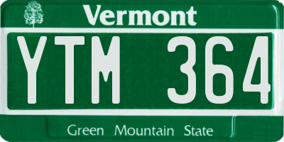 VT license plate YTM364