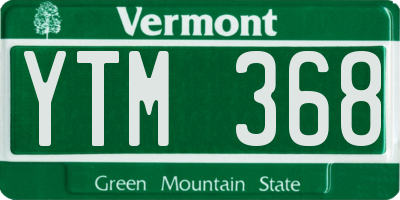 VT license plate YTM368