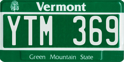 VT license plate YTM369