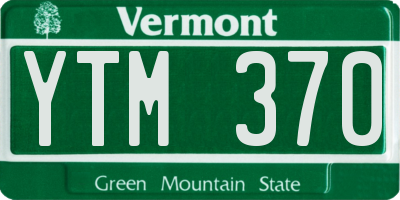 VT license plate YTM370