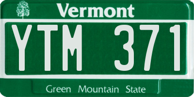 VT license plate YTM371
