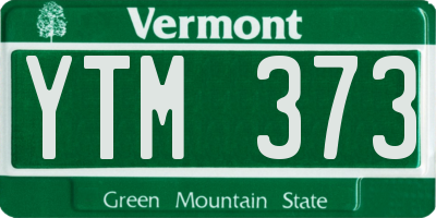 VT license plate YTM373
