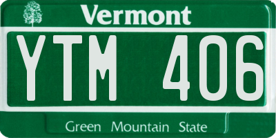VT license plate YTM406