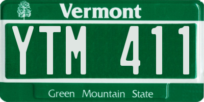 VT license plate YTM411