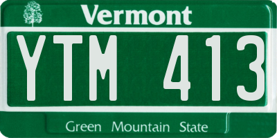 VT license plate YTM413