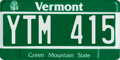 VT license plate YTM415