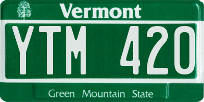 VT license plate YTM420