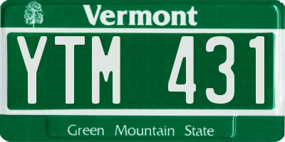 VT license plate YTM431