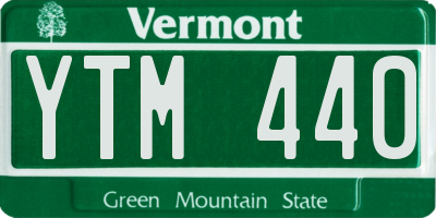 VT license plate YTM440