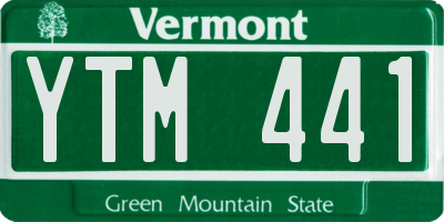 VT license plate YTM441