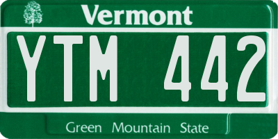 VT license plate YTM442